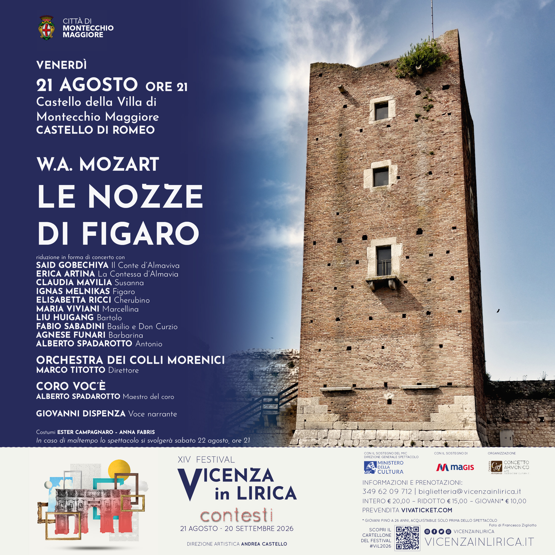 Locandina Le nozze di Figaro - Vicenza in Lirica